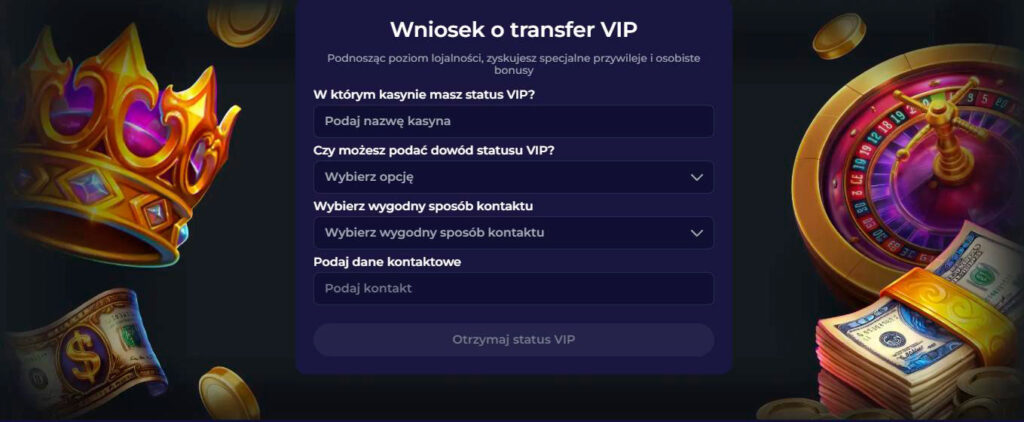 transfer vip w kasynie lazybar
